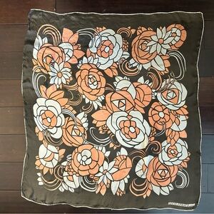 Louis Féraud Luxury Floral Silk Scarf